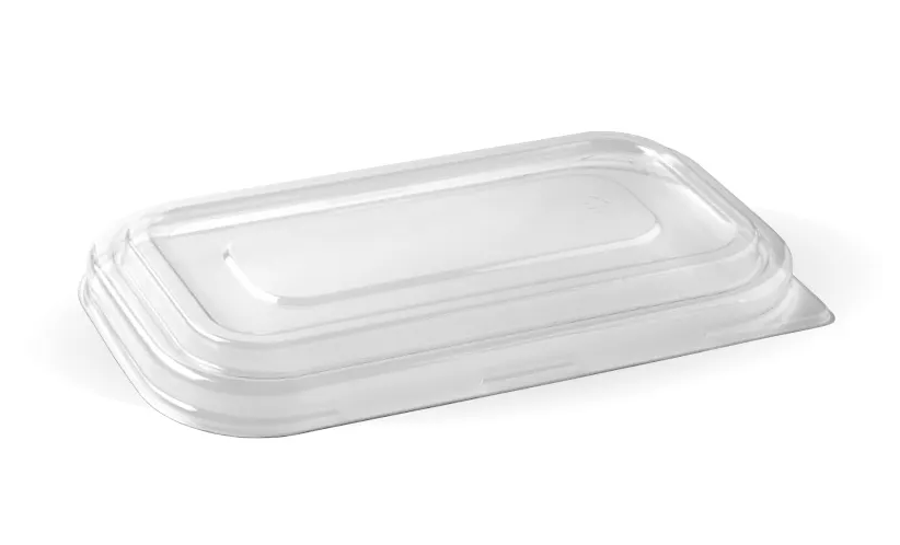 BIOPAK SUGARCANE RECTAGULAR CONTAINER PET LID