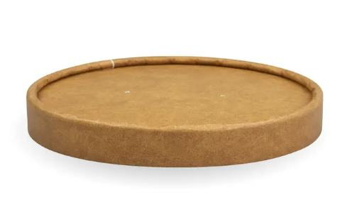 KRAFT PAPER BIOBOWL LID 12-32OZ