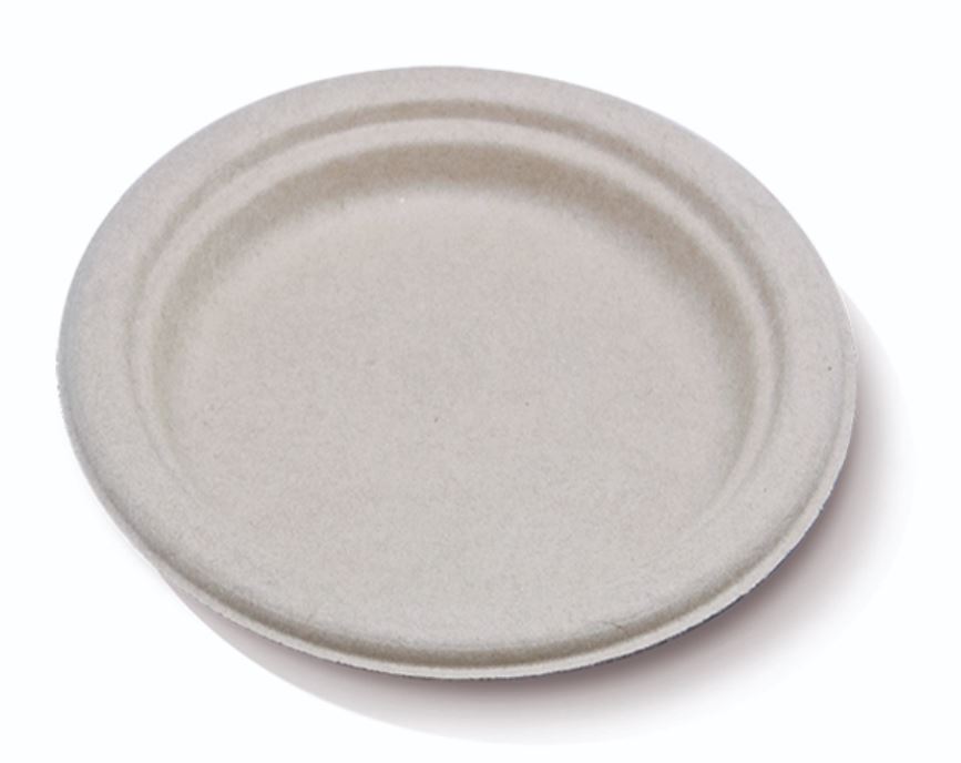 UNBLEACHED SUGARCANE ROUND PLATE 10 INCH